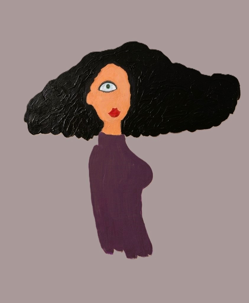 Painted portrait of the author, Zola de Villiers
